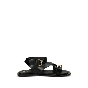 �r�r���E ���f�B�[�X �T���_�� �V���[�Y Vaz embellished crossover-strap sandals Black