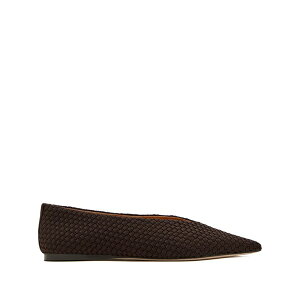 �i�Q�f�B ���f�B�[�X �T���_�� �V���[�Y Strada pointed-toe woven-design ballet flats Brown