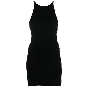 �j�b�T ���f�B�[�X �����s�[�X �g�b�v�X Chain-link open-back mini dress Black