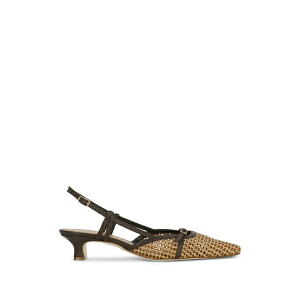 �U�E�Z���[ ���f�B�[�X �p���v�X �V���[�Y Woven buckle-strap pumps Brown