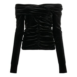 �t�B���\�t�B�[�f�������]�Z���t�B�[�j ���f�B�[�X T�V���c �g�b�v�X Cross-over v-neck top Black