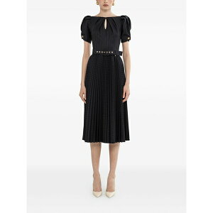 �j�b�T ���f�B�[�X �����s�[�X �g�b�v�X Midi pleated pinstripe-pattern dress Blue