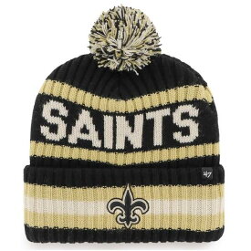 フォーティーセブン メンズ 帽子 アクセサリー New Orleans Saints '47 Bering Cuffed Knit Hat with Pom Black