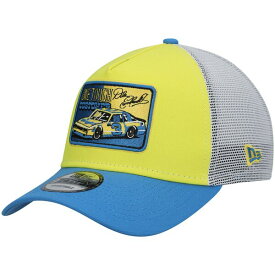 ニューエラ メンズ 帽子 アクセサリー Dale Earnhardt New Era Legends 9FORTY AFrame Trucker Snapback Hat Yellow/Royal