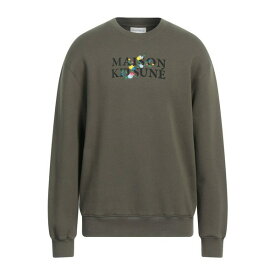 【送料無料】 メゾン キツネ メンズ パーカー・スウェットシャツ アウター Sweatshirts Military green