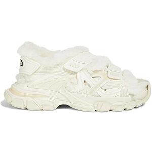 Balenciaga oVAK fB[X Xj[J[ yBalenciaga Track Sandal Fake Fur Beige (Women's)z TCY US_5(22.0cm) Beige/White