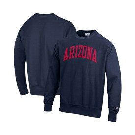 チャンピオン レディース パーカー・スウェットシャツ アウター Men's Navy Arizona Wildcats Arch Reverse Weave Pullover Sweatshirt Navy