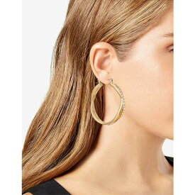 ティー・タハリ レディース ピアス＆イヤリング アクセサリー Gold-Tone Clear Glass Stone Embellished Hoop Earrings Gold