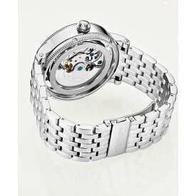 スターリング レディース 腕時計 アクセサリー Men's Automatic Silver-Tone Stainless Steel Link Bracelet Watch 49mm White