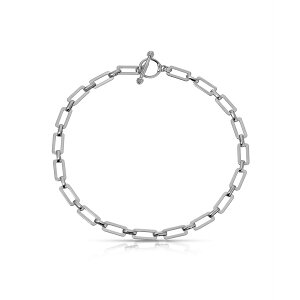 GeBJ fB[X lbNXE`[J[Ey_ggbv ANZT[ Golden Flat Rectangle Chain Necklace Silver