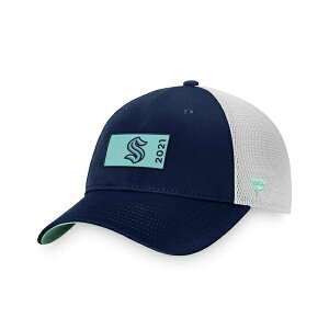 �t�@�i�e�B�N�X �����Y �X�q �A�N�Z�T���[ Men's Deep Sea Blue, White Seattle Kraken Authentic Pro Rink Trucker Snapback Hat Deep Sea Blue, White