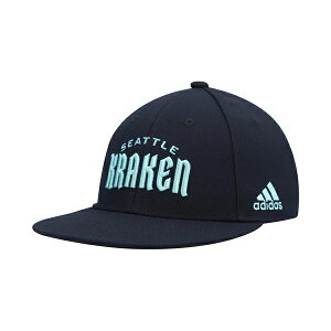 �A�f�B�_�X �����Y �X�q �A�N�Z�T���[ Men's Deep Sea Blue Seattle Kraken Team Snapback Hat Deep Sea Blue