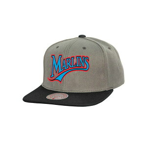 �~�b�`�F��&�l�X �����Y �X�q �A�N�Z�T���[ Men's Gray Florida Marlins Cooperstown Collection Basic Flip Snapback Hat Gray