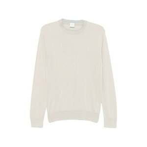 �C���u���e�B �����Y �j�b�g&�Z�[�^�[ �A�E�^�[ Layered-neck ribbed-trim sweater Neutrals