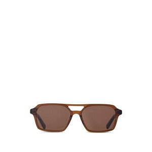 ���g���X�[�p�[�t���[�`���[ �����Y �T���O���X�E�A�C�E�F�A �A�N�Z�T���[ Geometric-frame sleek-lens sunglasses Brown