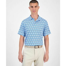 PGAツアー メンズ シャツ トップス Men's All-Over Geometric Polo Shirt Indigo Bunting