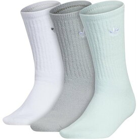 アディダス レディース 靴下 アンダーウェア adidas Originals Women's Comfort Crew Socks - 3 Pack Blue/White/Grey