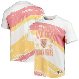 ミッチェル&ネス メンズ Tシャツ トップス Tuskegee Golden Tigers Mitchell & Ness Paintbrush Sublimated TShirt White