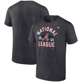 ファナティクス メンズ Tシャツ トップス Atlanta Braves Fanatics Branded 2021 National League Champions Locker Room Big & Tall TShirt Heathered Charcoal