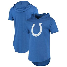 マジェスティックスレッズ メンズ Tシャツ トップス Indianapolis Colts Majestic Threads Primary Logo TriBlend Hoodie TShirt Royal