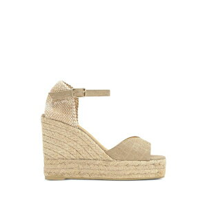 �J�X�^�j�G�[�� ���f�B�[�X �T���_�� �V���[�Y Buckle-fastening wedge-heel espadrilles Neutrals