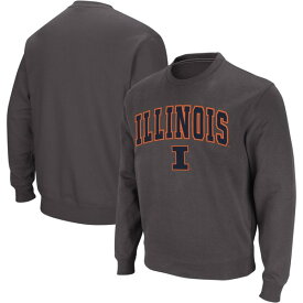 コロシアム メンズ パーカー・スウェットシャツ アウター Illinois Fighting Illini Colosseum Arch & Logo Crew Neck Sweatshirt Charcoal