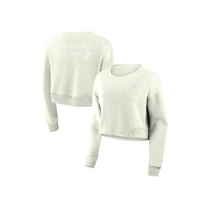 �t�@�i�e�B�N�X ���f�B�[�X �p�[�J�[�E�X�E�F�b�g�V���c �A�E�^�[ Women's Cream Baltimore Orioles Relax Studio Cropped Pullover Sweatshirt Cream