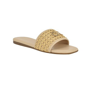 カルバンクライン レディース サンダル シューズ Women's Yolla Single Band Flat Slip-On Sandals Light Natural/Beige
