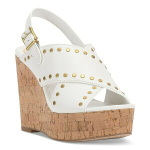 ヴィンスカムート レディース サンダル シューズ Women's Ellna Studded Platform Wedge Sandals Bianco White