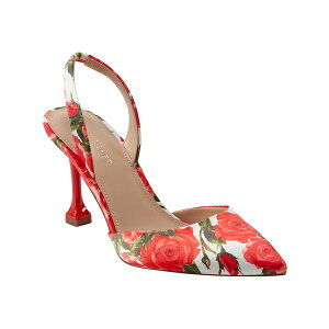 }[NtBbV[ fB[X pvX V[Y Women's Hadya Pointy Toe Stiletto Slingback Pumps Red Roses Print