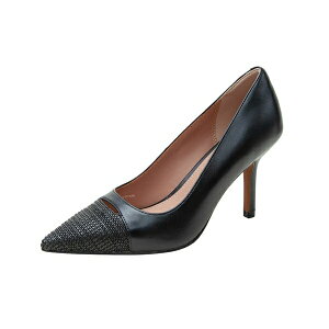 lApE fB[X pvX V[Y PRUE | Key Hole Stiletto Pumps Black nappa/woven