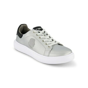 J[K[tFh Y Xj[J[ V[Y Men's Embroidered Karl Head Profile Sneaker Silver