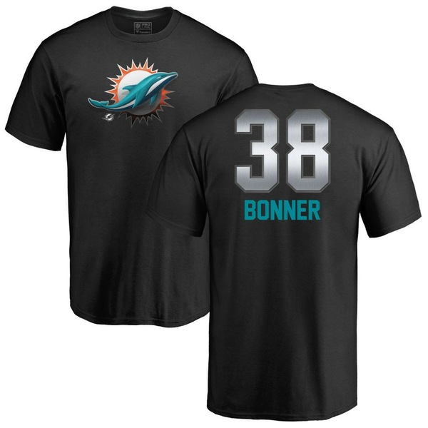 ファナティクス メンズ Tシャツ トップス Miami Dolphins NFL Pro Line by Fanatics Branded Personalized Midnight Mascot TShirt Black
