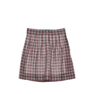 �V���V��/�g���O ���f�B�[�X �X�J�[�g �{�g���X Pleated check mini skirt Purple