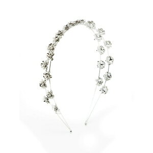 �W�F�j�t�@�[�x�A ���f�B�[�X �w�A�A�N�Z�T���[ �A�N�Z�T���[ Flower-embellished double-band headband Silver