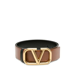 ���@�����e�B�m �K�����@�[�j ���f�B�[�X �x���g �A�N�Z�T���[ Reversible vlogo signature belt in glossy calfskin 40mm Brown