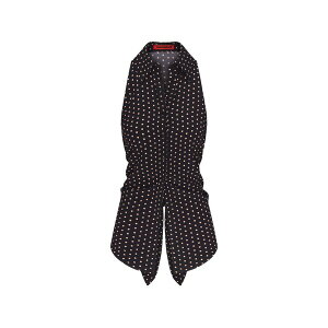 �T�C�����~���[ ���f�B�[�X �V���c �g�b�v�X Loch polka-dot sleeveless shirt Black