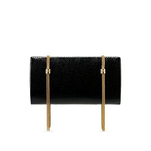 �G���U�x�X�t�����L ���f�B�[�X �N���b�`�o�b�O �o�b�O Python texture chain clutch bag Black