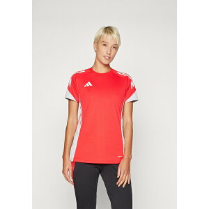 �A�f�B�_�X ���f�B�[�X T�V���c �g�b�v�X TIRO25C TRAINING JERSEY WOMEN - Sports T-shirt - pure ruby/team grey four
