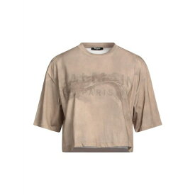 【送料無料】 バルマン レディース Tシャツ トップス T-shirts Beige