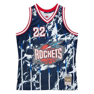 �~�b�`�F��&�l�X �����Y T�V���c �g�b�v�X Clyde drexler nba houston rockets 1996 marble vest Blue