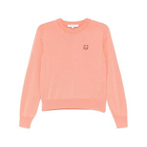 ���]�� �L�c�l ���f�B�[�X �j�b�g&�Z�[�^�[ �A�E�^�[ Bold fox head patch jumper Red