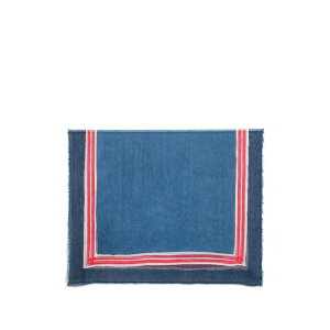 �t�@���G�� �T���e�B ���f�B�[�X �}�t���[�E�X�g�[���E�X�J�[�t �A�N�Z�T���[ Stripe-pattern frayed scarf Blue