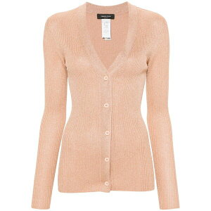 �t�@�r�A�i �t�B���b�s ���f�B�[�X �J�[�f�B�K�� �A�E�^�[ Metallic-threading ribbed-knit cardigan Neutrals
