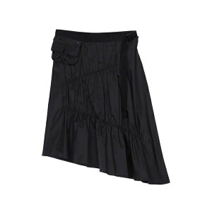 �X���[�����t�B���b�v���� ���f�B�[�X �X�J�[�g �{�g���X Ruffles pocket-detail asymmetric skirt Blue