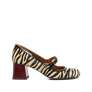 �`�G�~�n�� ���f�B�[�X �p���v�X �V���[�Y 45mm mumma zebra block-heel pumps Pink