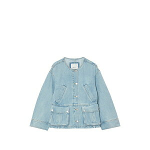 �X���[�����t�B���b�v���� ���f�B�[�X �W���P�b�g���u���]�� �A�E�^�[ Flap-pocket jacket Blue