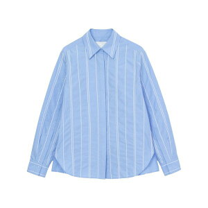 �X���[�����t�B���b�v���� ���f�B�[�X �V���c �g�b�v�X Stripe-pattern cotton-blend shirt Blue