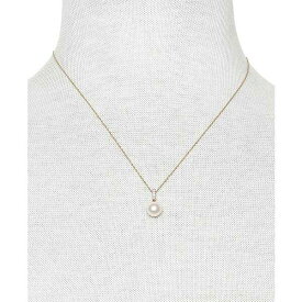 ベル ドゥ メール レディース ネックレス・チョーカー・ペンダントトップ アクセサリー Cultured Freshwater Pearl (8mm) & Diamond (1/20 ct. t.w.) 18" Pendant Necklace in 14k Gold, Created for Macy's Gold