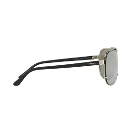 ヴェルサーチ メンズ サングラス・アイウェア アクセサリー Sunglasses, VE2140 SILVER / GREY SILVER MIRROR